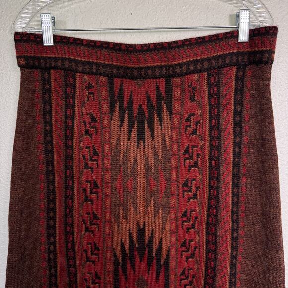 Peruvian Perfection Skirt Womens XL Alpaca Knit Hand Made Peru Southwestern Boho - Picture 5 of 10